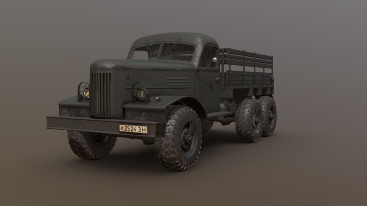 Soviet Military Truck (ZiL 157) 3D Model