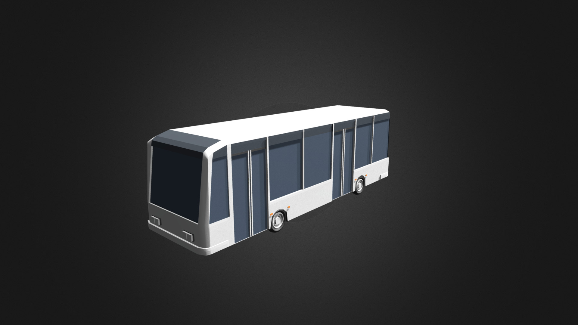 3D model Bus - This is a 3D model of the Bus. The 3D model is about a white vehicle with a black background.