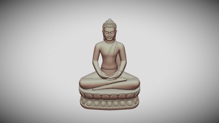Khmer Buddha in Meditation – Kostenloses 3D-Modell STL