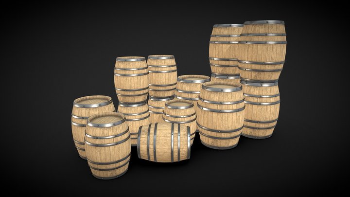 Medieval Market/ Barrel – Gratis 3D-model STL