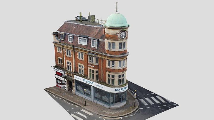 House with Tower in London 3D Model