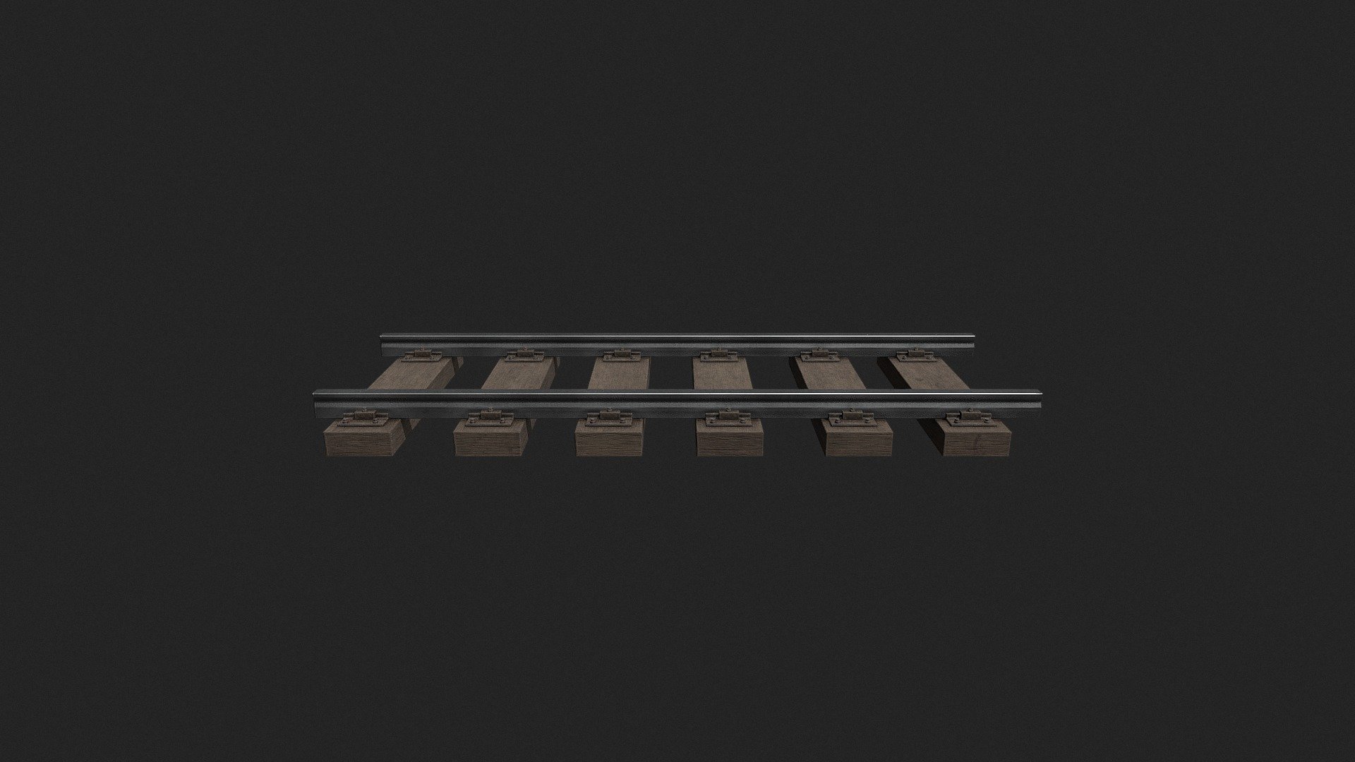 Rail track straight Download Free 3D model by Unreal Nick