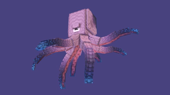 Pixel Kraken 3D Model