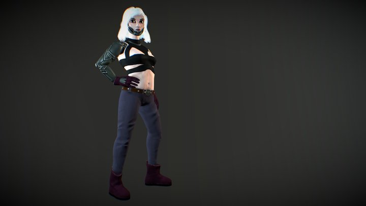 Sci-fi female character 3D Model