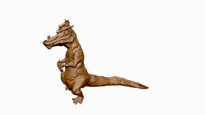 the Crocodille rocks 3D Model