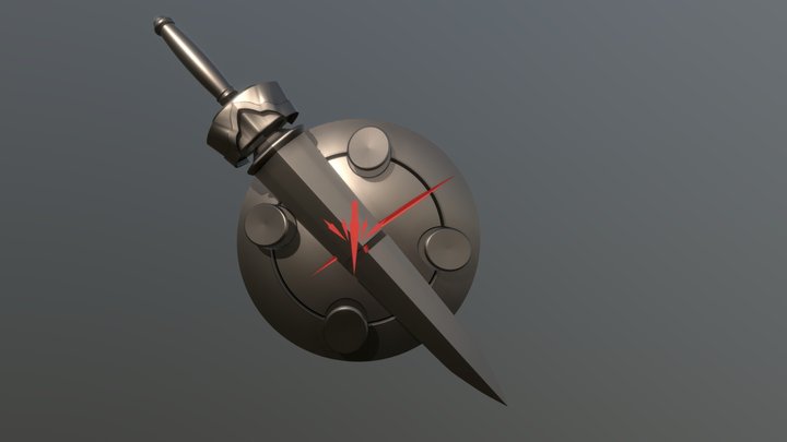 Slayer Sword & Shield 3D Model