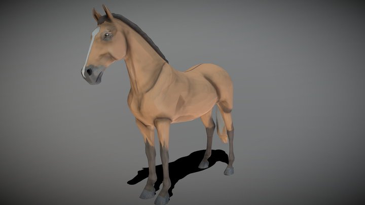 Geometric Stylised Horse [MESHY 6] – Modello 3D gratuito STL