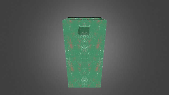 Bote De Basura Desgastado(Trash can with wear) 3D Model