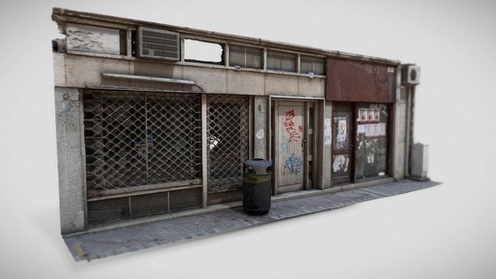 Old Nicosia - grimy facades 3D Model