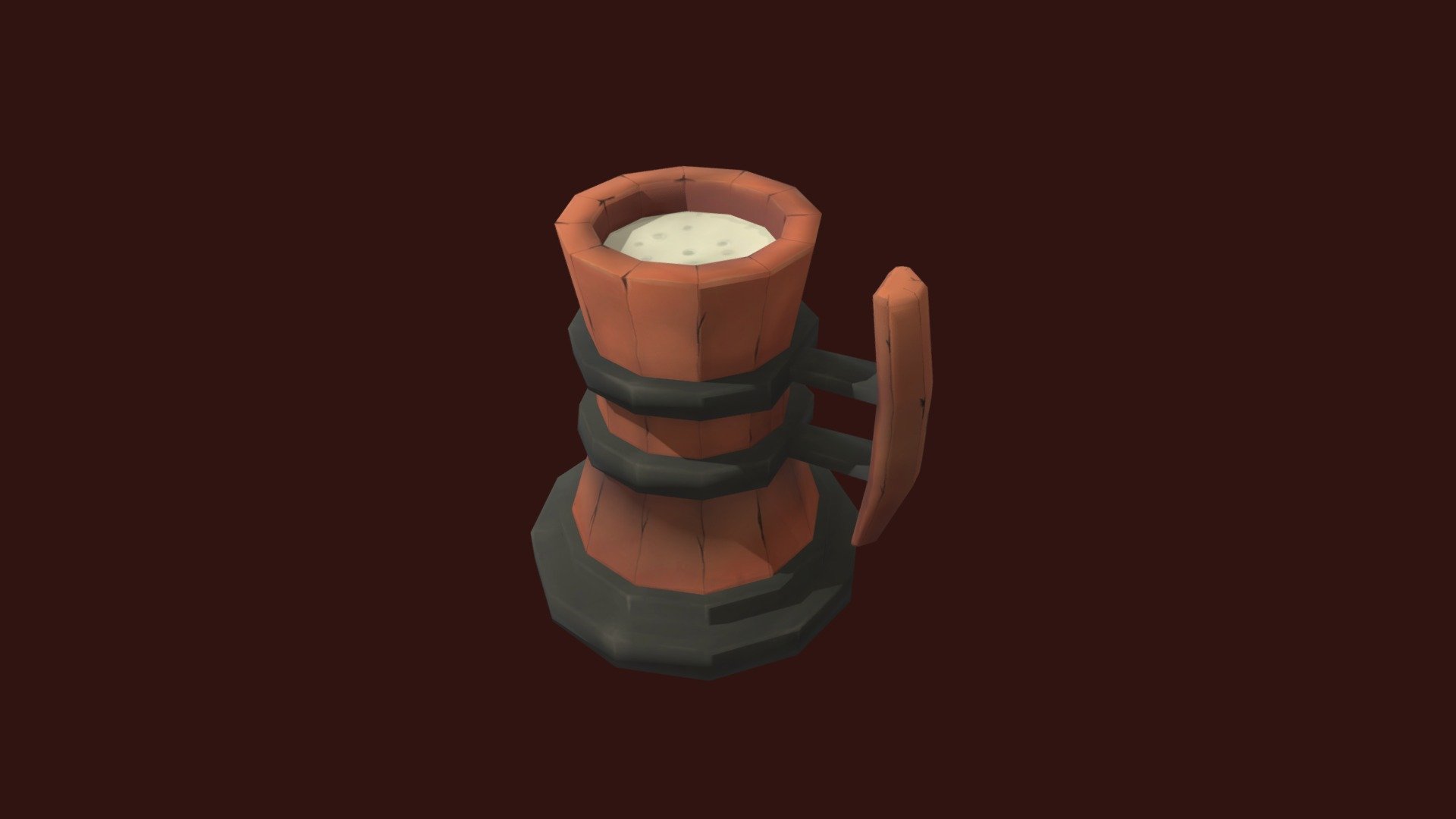 Fantasy Beer Mug Low Poly