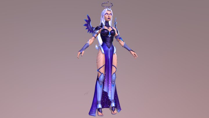 Warrior Goddess Nefeloma 3D Model