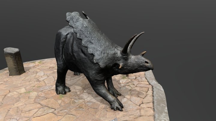 Pentaceratops Statue Photogrammetry 3D Model