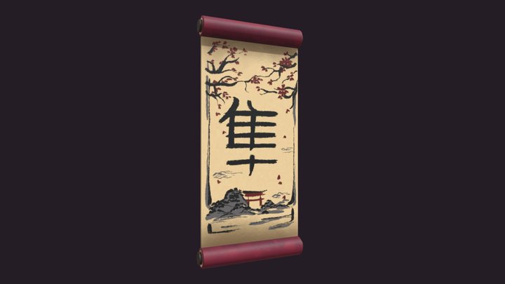 Hayabusa: Force of the Wind | Scroll 3D Model