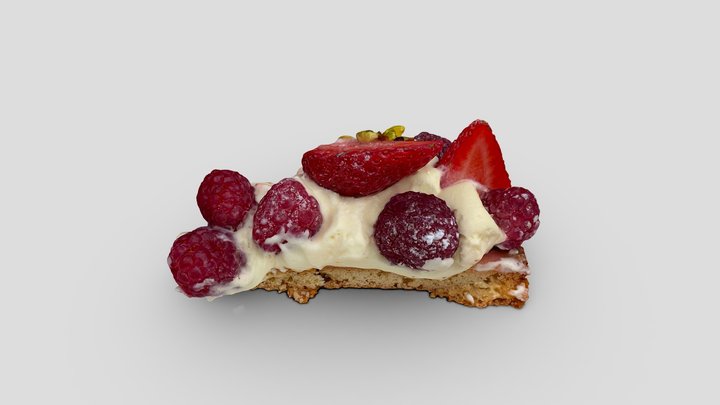 Slice of strawberry and raspberry pie – Modelo 3D gratuito STL