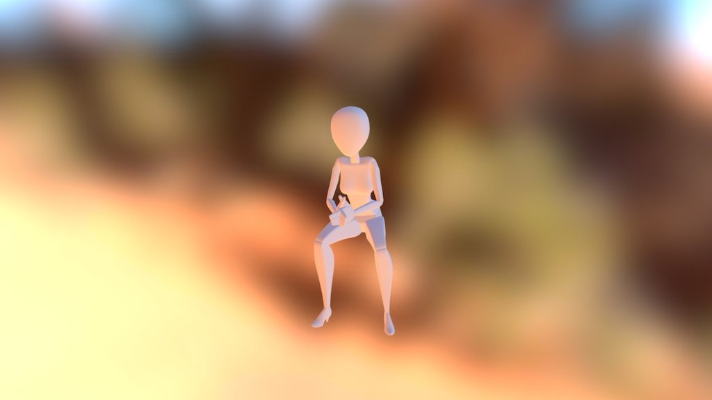 Stand up cheering celebrating football soccer — Sketchfab embed 3D viewer