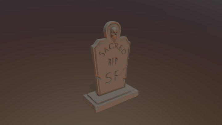 Halloween Gravestone 3D Model