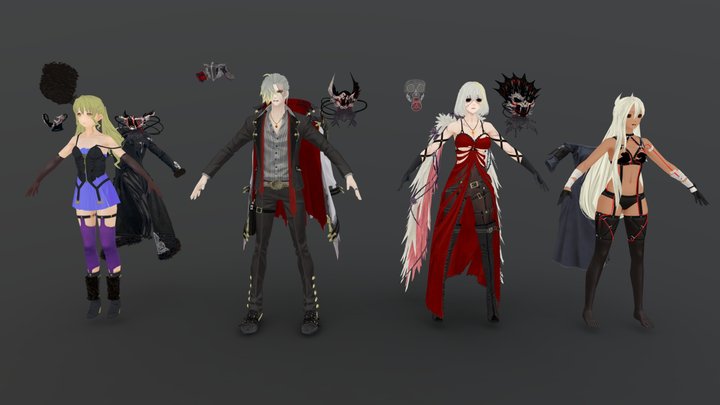 Code Vein Cosplay References 3D Model