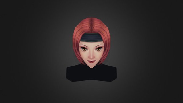Female Face Painting 3D Model