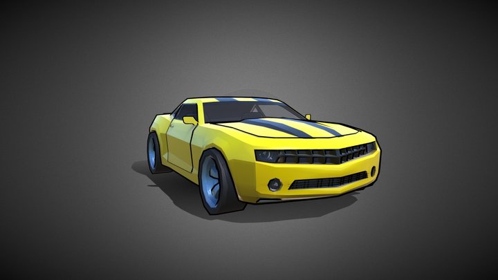 Cell-Shading Lowpoly Car 3D Model