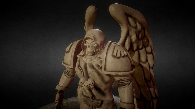 Dark Angels Space Marine Statue (complete LP) 3D Model