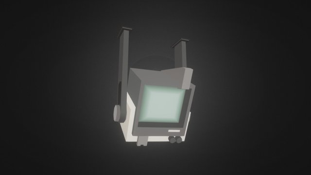 Low poly Ceiling monitor 3D Model