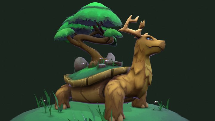 Turtle Deer Creature - Unannounced Project 3D Model