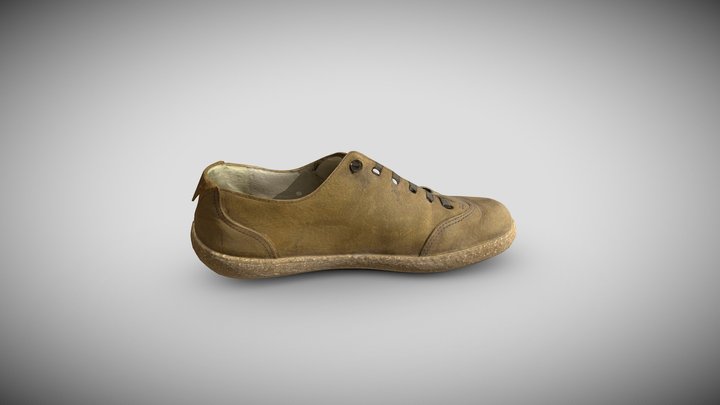 Women leather shoe optimized 3D Model