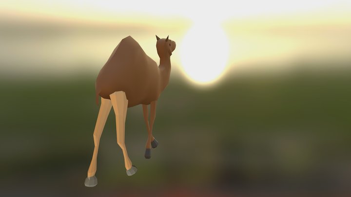 Low poly Camel 3D Model