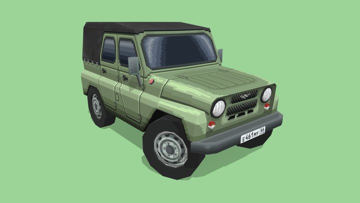 Low-poly UAZ 3151 3D Model