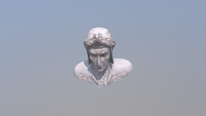 Bronze Bust of Dante 3D Model