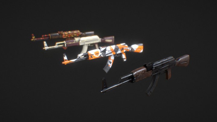 AK47 Pack 3D Model