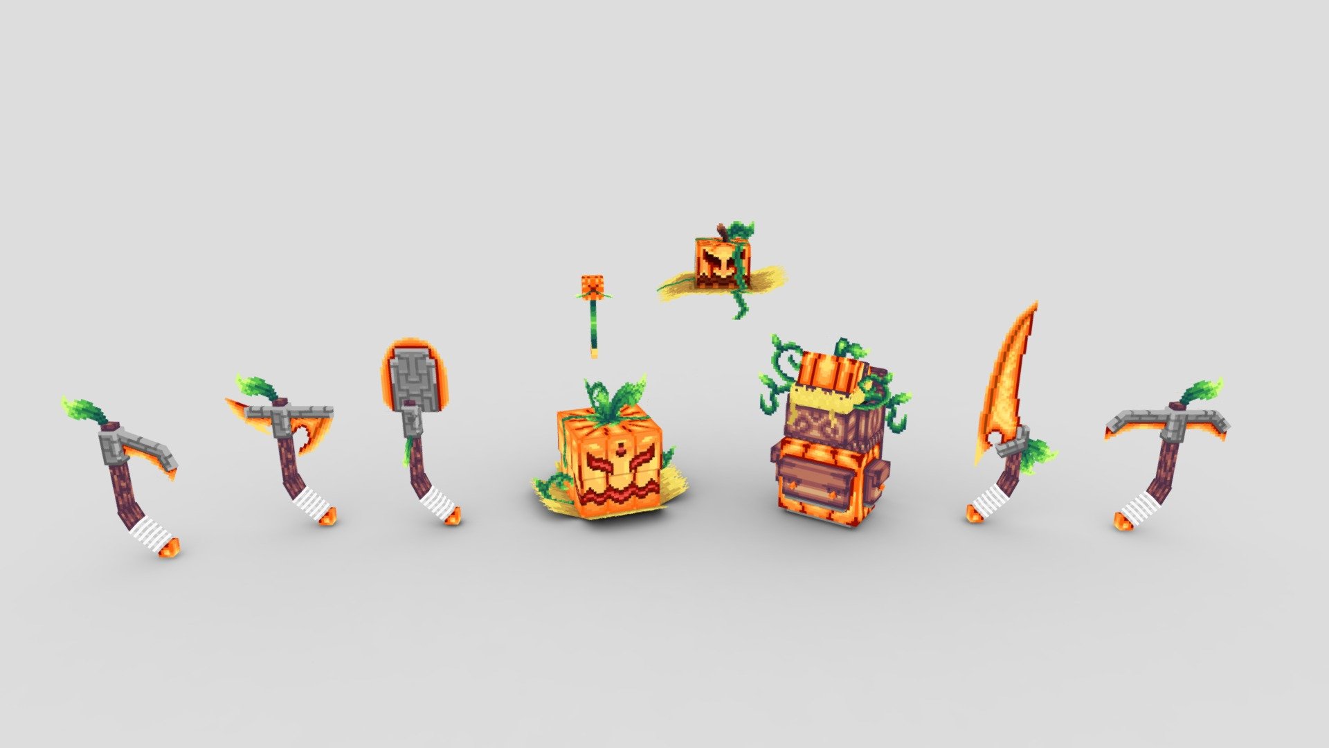 Pumpkin Farmer Set - MCModels