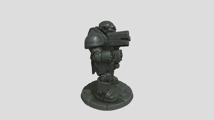 Warrior Orc Robot 3D Model