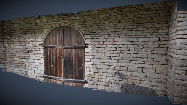 A Barn Facade 3D Model