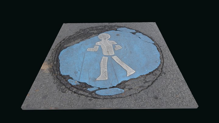 Street markings in Vienna. "Pedestrian" 3D Model