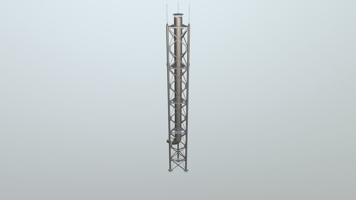 Воздухозаборная труба 15 метров, Ду-600 3D Model