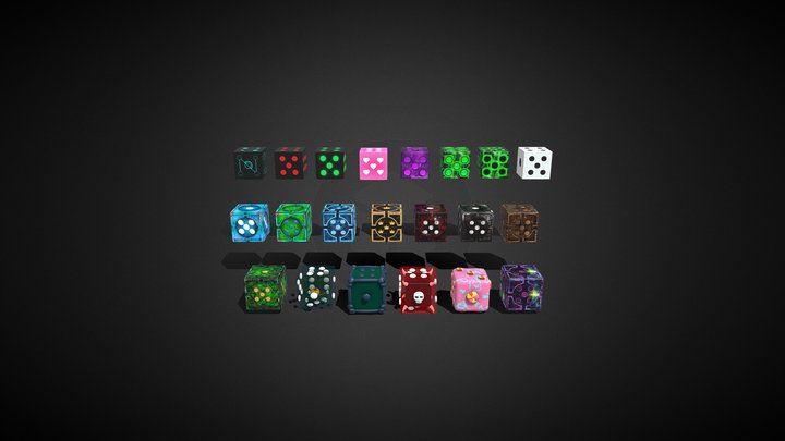 lowpoly roblox dices 3D Model