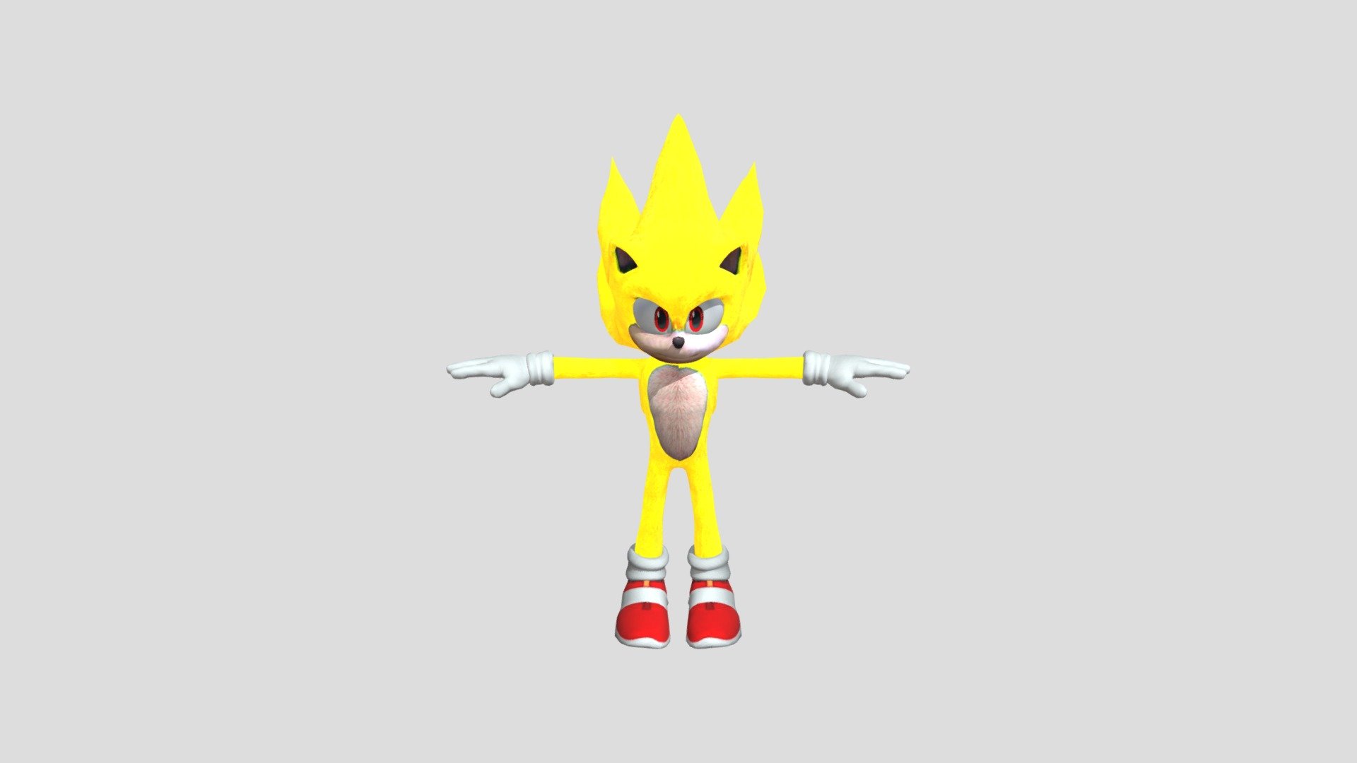 Super Sonic The Hedgehog - Download Free 3D model by HiddenMatrixYT  (@HiddenMatrixYT) [3f5b4d1]