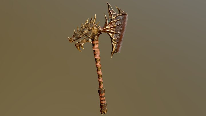 Dragon Axe 3D Model
