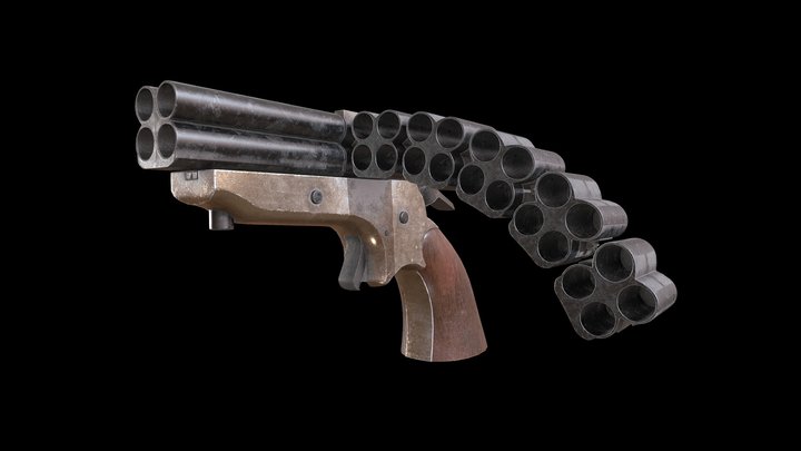 Sharps Derringer Chain 3D Model
