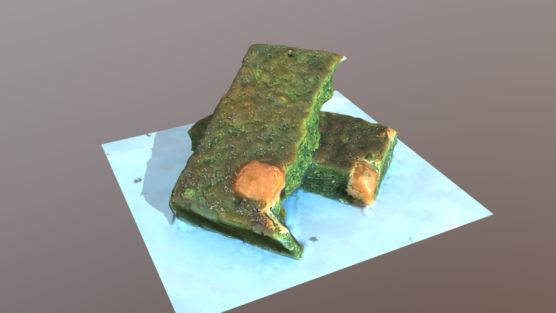 Green tea brownie with white chocolate