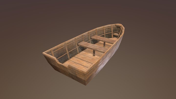 Wooden Boat 1 [Free Download] – Gratis 3D-model STL