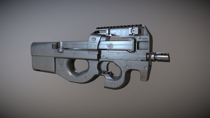 Weapon Example - P90 3D Model