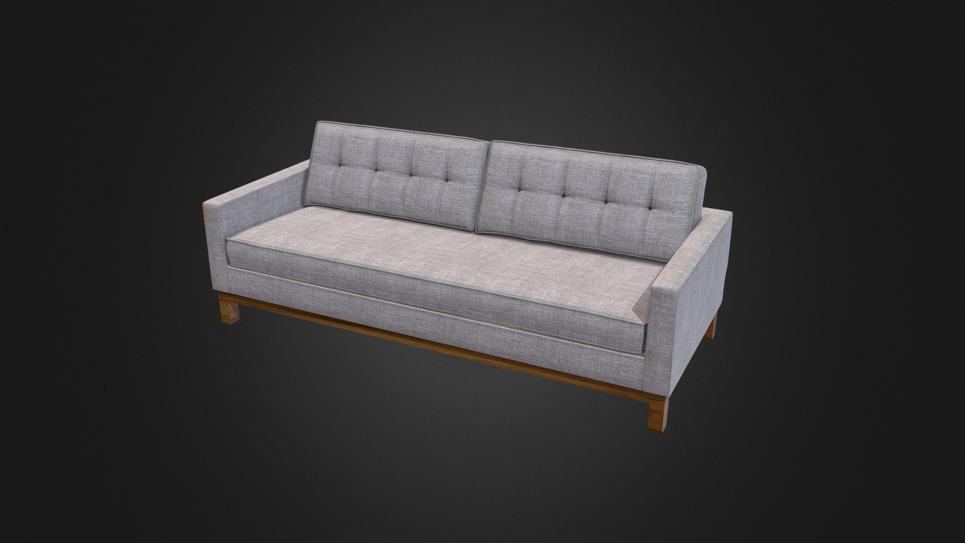 3D model Sofa B - This is a 3D model of the Sofa B. The 3D model is about a white couch with a cushion.