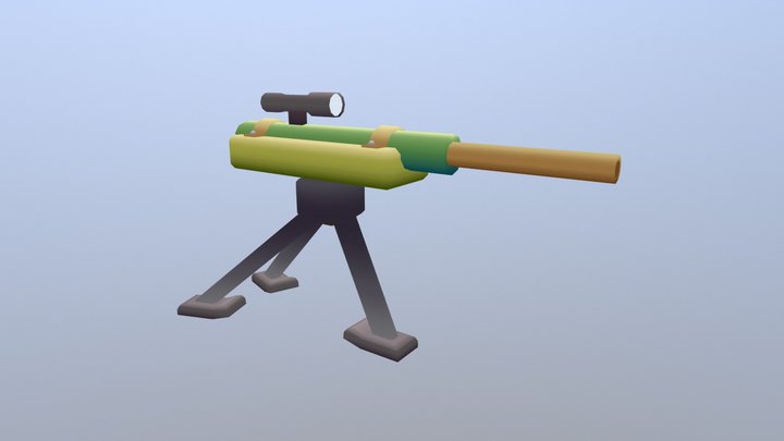 Sniper Turret lvl 1 3D Model