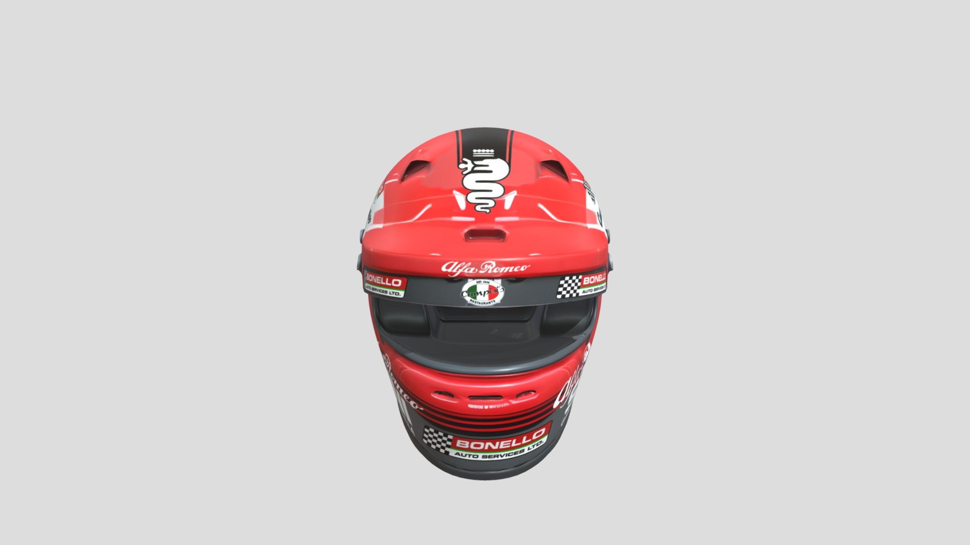 open face racer helmet Alfa Romeo - 3D model by bringmetheapex ...
