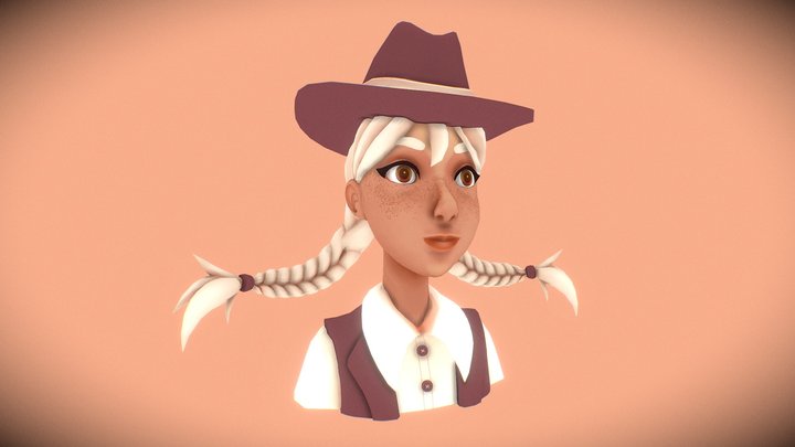 Cowgirl 3D Model