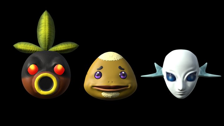 Majora's Mask Deku Goron Zora Masks