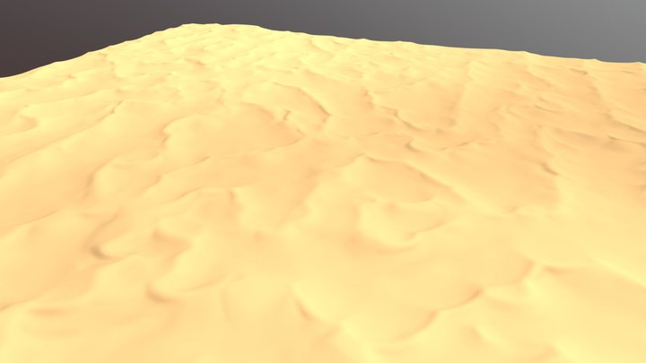 Hot Desert Biome - Terrain 3D Model