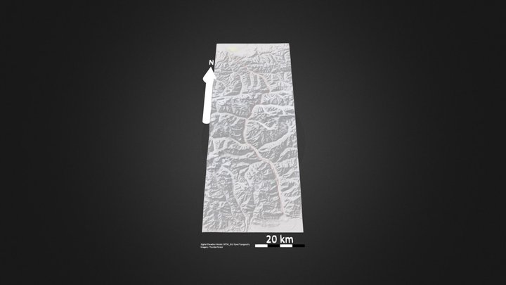 夏特古道_等高地图 – Gratis 3D-model STL